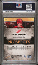 Load image into Gallery viewer, Lucas Raymond 2021-22 SkyBox Metal Universe Premium Prospects Sapphire #PP-5 PSA 10

