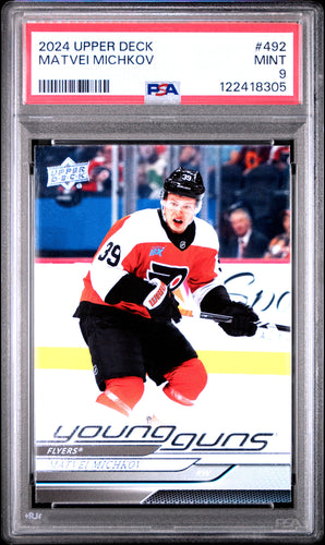 Matvei Michkov 2024-25 Upper Deck #492 PSA 9