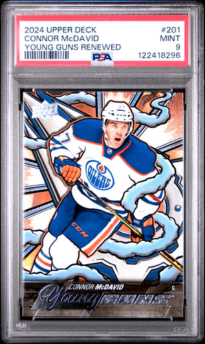 Connor McDavid 2024-25 Upper Deck Young Guns Renewed (Series Two) #201 PSA 9