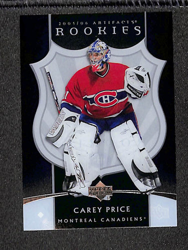 Carey Price 2021-22 Upper Deck Artifacts 2005-06 Clear Cut Retro Rookies #CC05-7