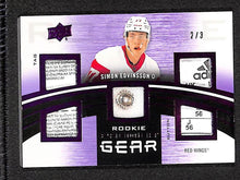 Load image into Gallery viewer, Simon Edvinsson 2023-24 Upper Deck Premier Gear Rookies Button &amp; Tag #PGR-SE #/3
