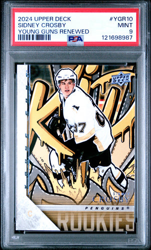 Sidney Crosby 2024-25 Upper Deck Young Guns Renewed (Series One) #YGR-10 PSA 9