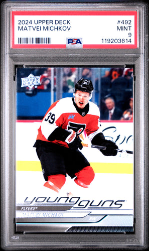 Matvei Michkov 2024-25 Upper Deck #492 PSA 9