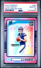 Load image into Gallery viewer, J.J. McCarthy 2024 Donruss Optic Rated Rookies Preview Pink #303 PSA 10
