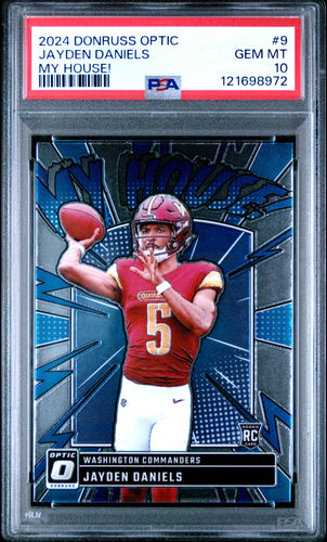 Jayden Daniels 2024 Donruss Optic My House! #9 PSA 10