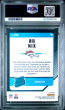 Load image into Gallery viewer, Bo Nix 2024 Donruss Optic Purple Shock #209 PSA 9
