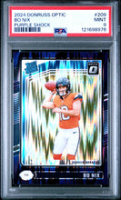 Load image into Gallery viewer, Bo Nix 2024 Donruss Optic Purple Shock #209 PSA 9
