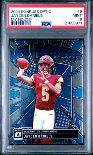 Jayden Daniels 2024 Donruss Optic My House! #9 PSA 9