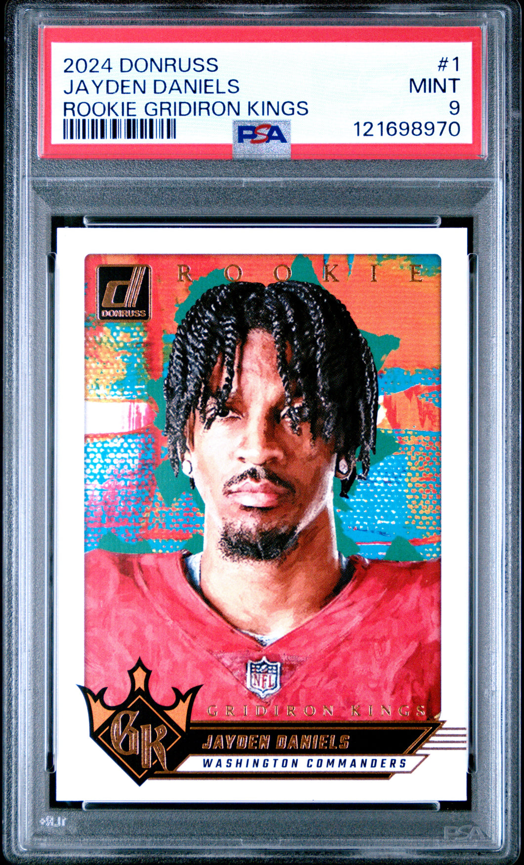 Jayden Daniels 2024 Donruss Rookie Gridiron Kings #1 PSA 9