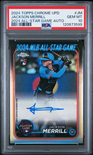 Jackson Merrill 2024 Topps Chrome 2024 All Star Game Autographs #ASGCA-JM PSA 10