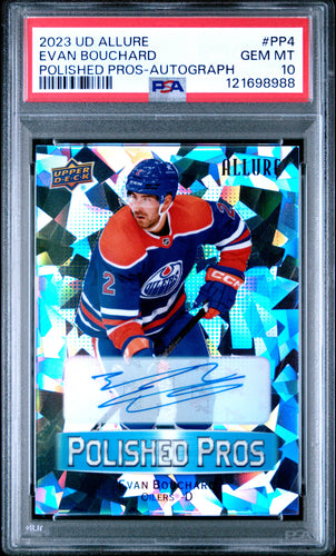 Evan Bouchard 2023-24 Upper Deck Allure Polished Pros Autographs #PP-4 PSA 10