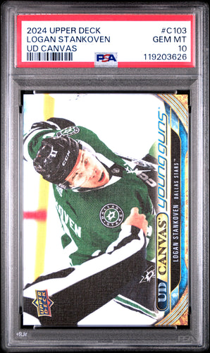 Logan Stankoven 2024-25 Upper Deck UD Canvas #C-103 PSA 10