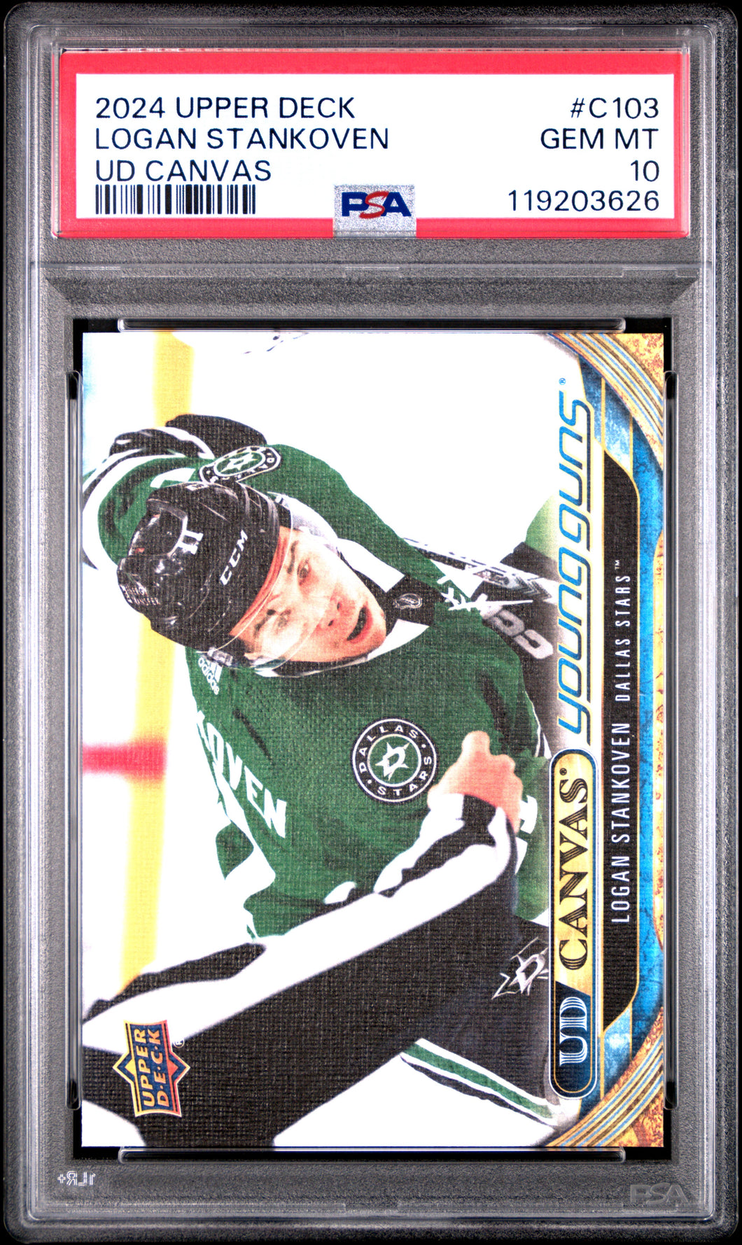 Logan Stankoven 2024-25 Upper Deck UD Canvas #C-103 PSA 10