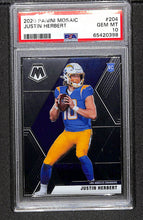 Load image into Gallery viewer, Justin Herbert 2020 Panini Mosaic #204 PSA 10
