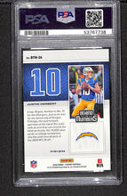 Load image into Gallery viewer, Justin Herbert 2020 Panini Playoff Behind the Numbers Silver #BTN-26 PSA 10
