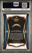 Load image into Gallery viewer, Justin Herbert 2020 Panini Select Silver Prizm #144 PSA 10
