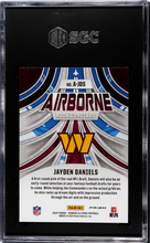 Load image into Gallery viewer, Jayden Daniels 2024 Panini Rookies &amp; Stars Airborne Red Plaid #A-JDS SGC 10
