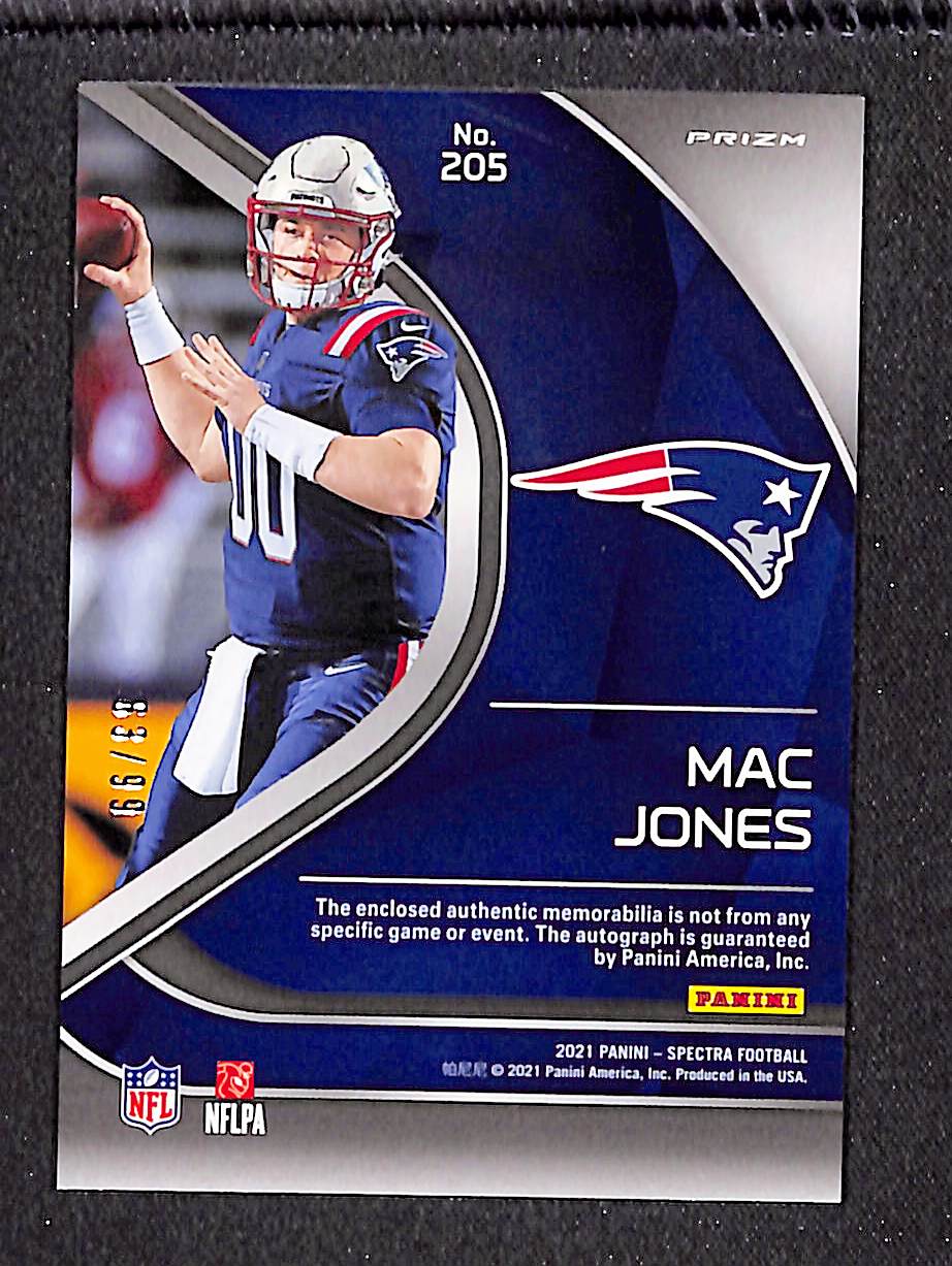 Mac Jones 2021 Panini Spectra #205 #/99