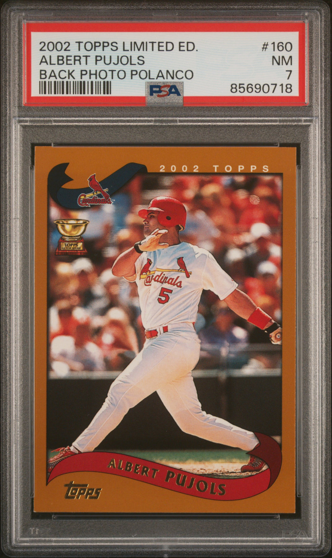 Albert Pujols 2002 Topps Topps Limited #160 PSA 7
