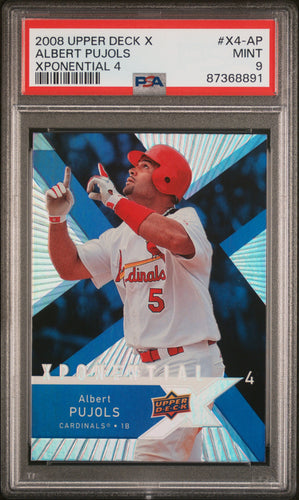 Albert Pujols 2008 Upper Deck X Xponential 4 #X4-AP PSA 9