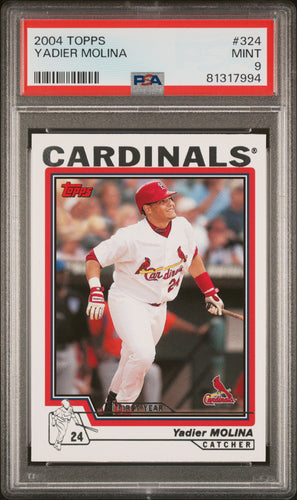 Yadier Molina 2004 Topps #324 PSA 9