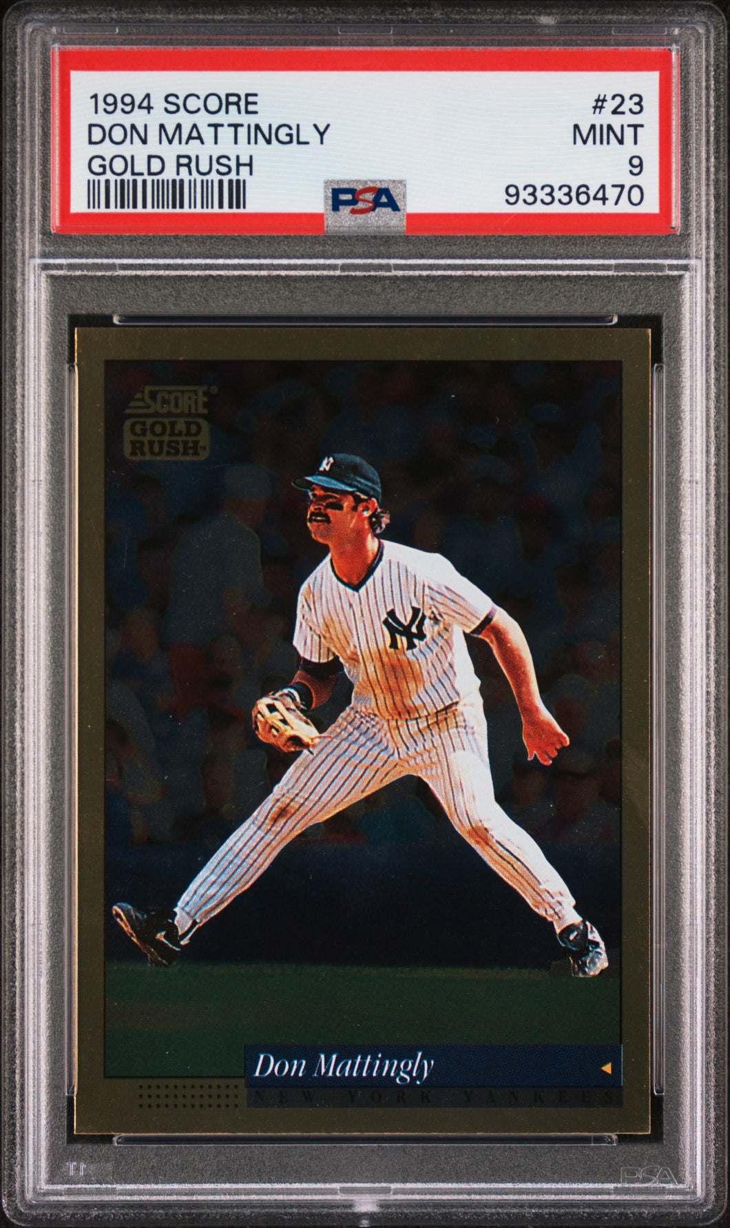 Don Mattingly 1994 Score Gold Rush #23 PSA 9