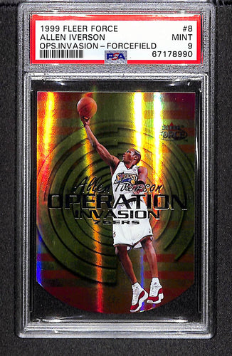 Allen Iverson 1999-00 Fleer Force Operation Invasion Forcefield #8OI PSA 9