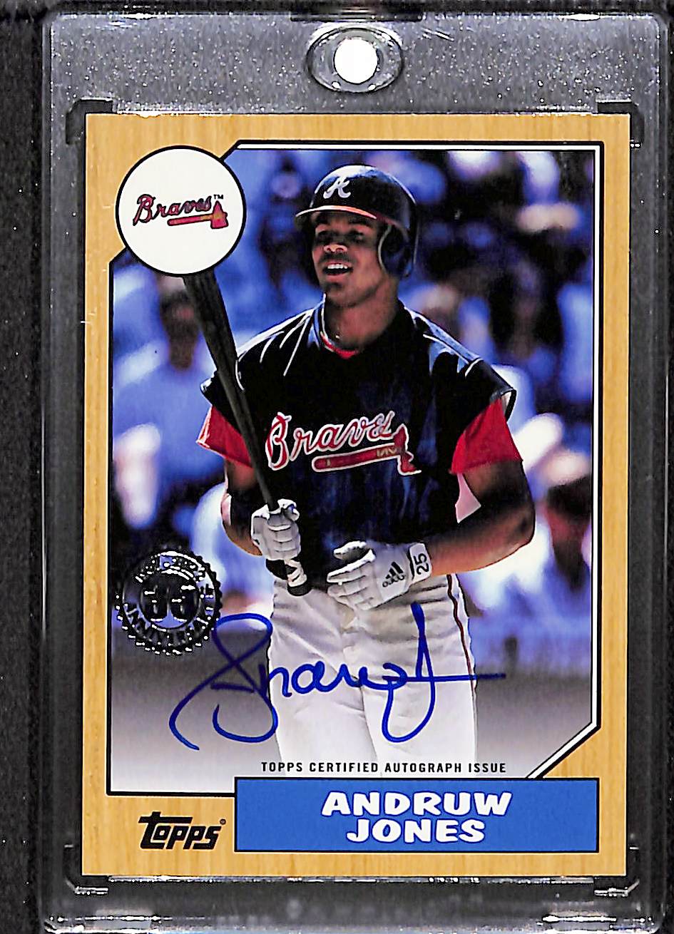 Andruw Jones 2022 Topps 1987 Baseball 35th Anniversary Autographs #87BA-AJO