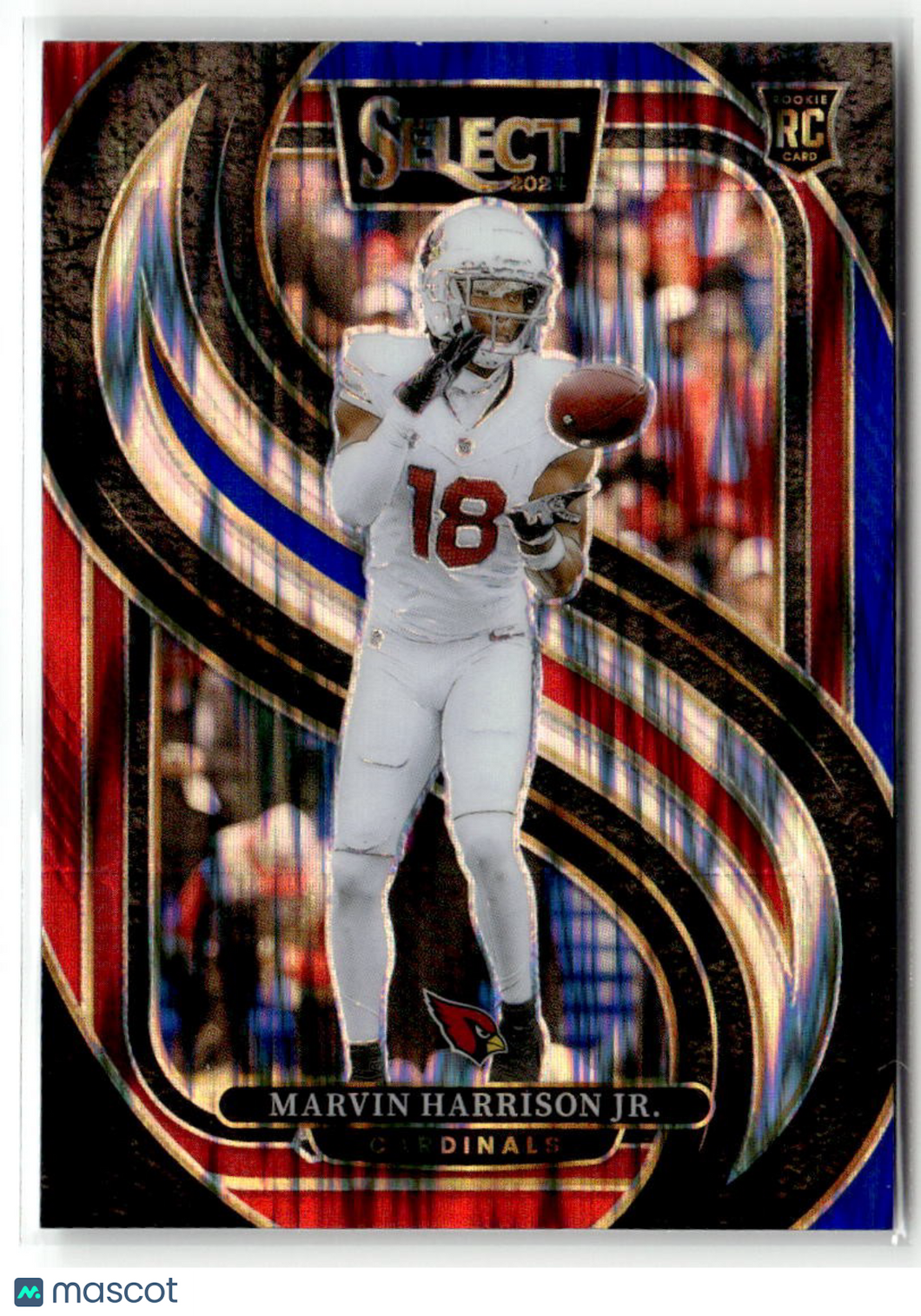 Marvin Harrison Jr. 2024 Panini Select Red & Blue Prizm Shock #115