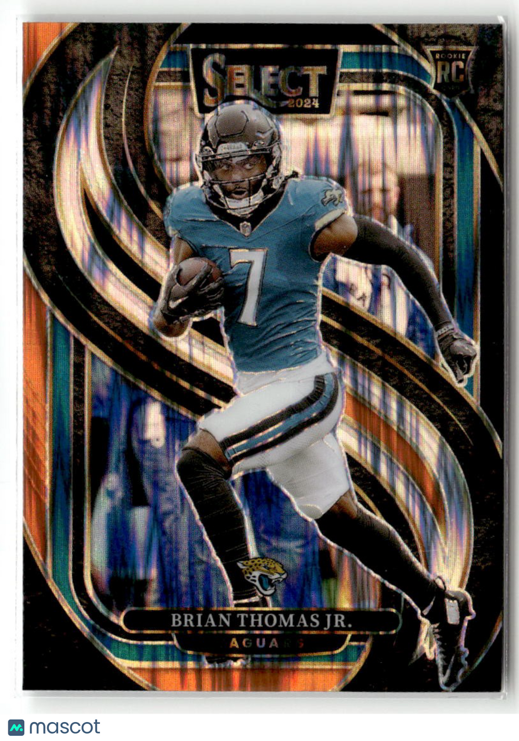 Brian Thomas Jr. 2024 Panini Select Black & Orange Prizm Shock #143