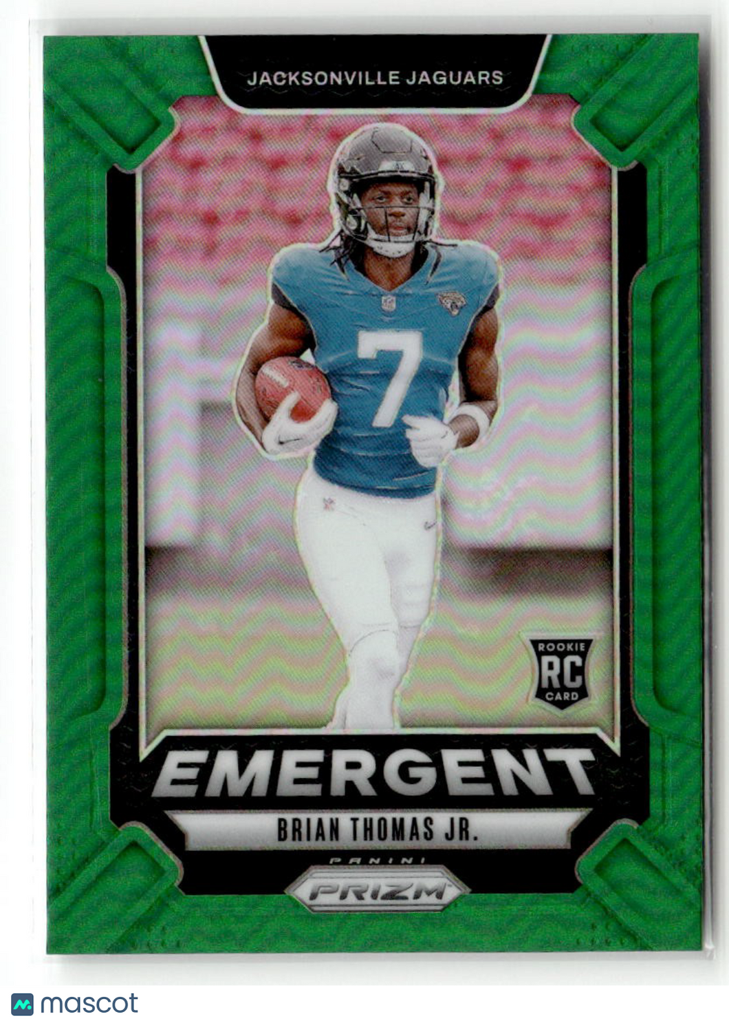 Brian Thomas Jr. 2024 Panini Prizm Emergent Green Prizm #12