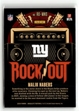 Load image into Gallery viewer, Malik Nabers 2024 Panini Absolute Rock Out #RO-MNS
