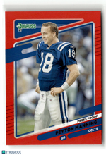 Load image into Gallery viewer, Peyton Manning 2021 Donruss Press Proof Red No Helmet #148b
