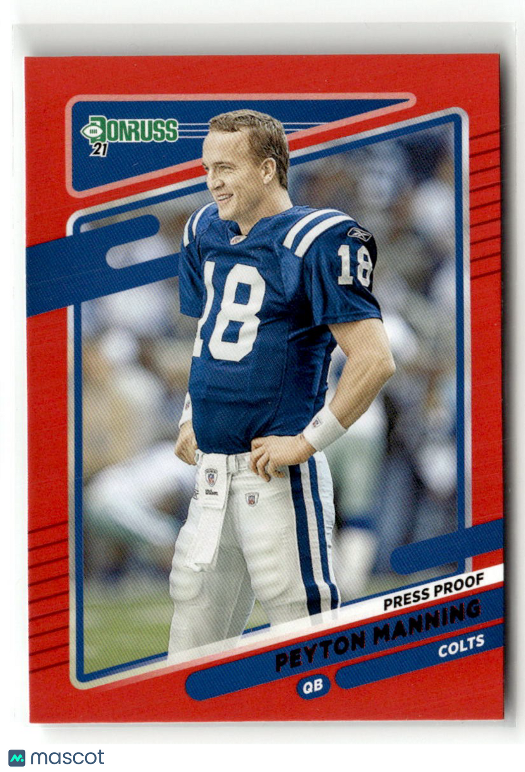 Peyton Manning 2021 Donruss Press Proof Red No Helmet #148b