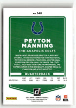 Load image into Gallery viewer, Peyton Manning 2021 Donruss Press Proof Red No Helmet #148b
