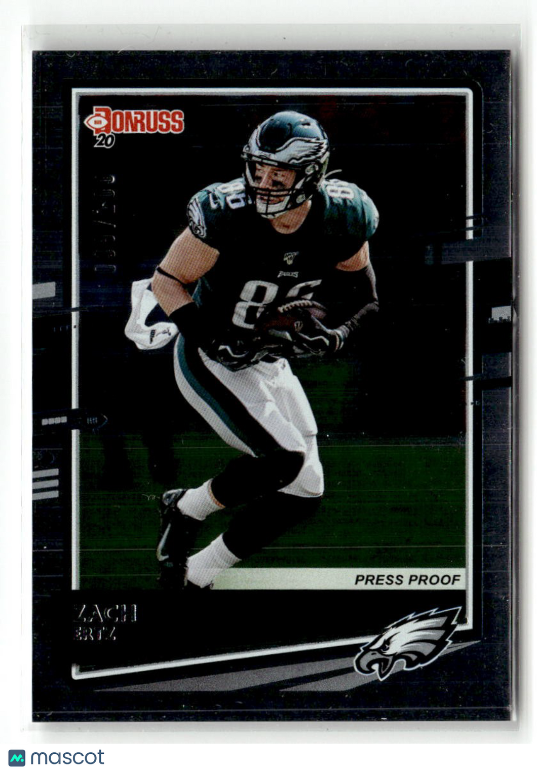 Zach Ertz 2020 Donruss Press Proof Silver #208 #/100