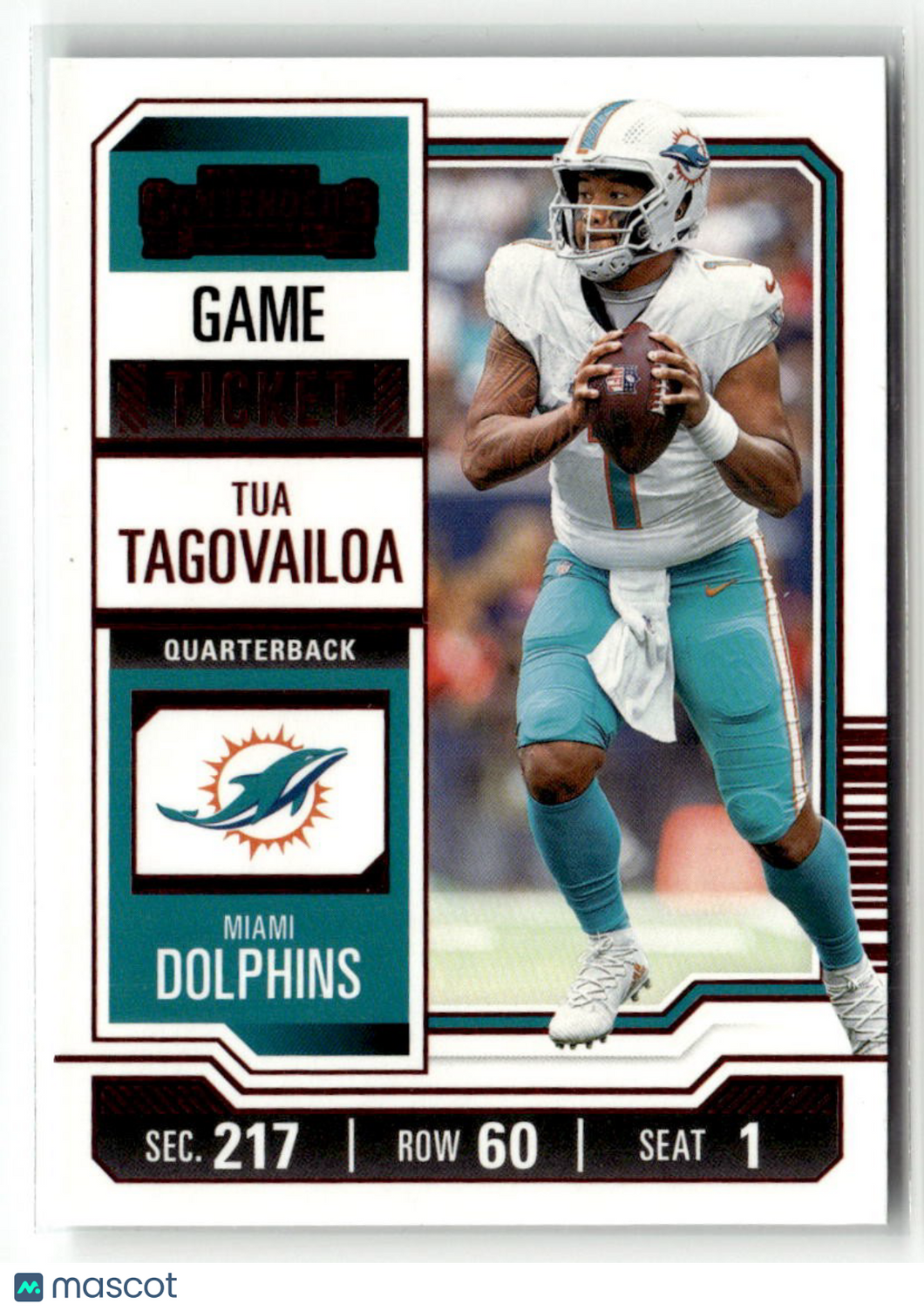 Tua Tagovailoa 2023 Panini Contenders Game Ticket Red #64