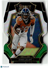 Load image into Gallery viewer, Jerry Jeudy 2022 Panini Select Black and Green Prizm Die Cut #132
