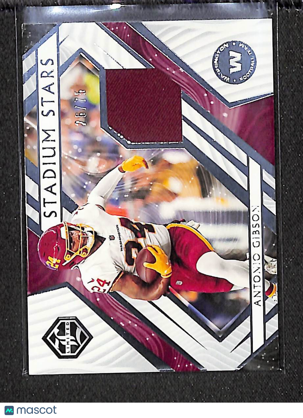 Antonio Gibson 2021 Limited Stadium Star Swatches Silver Spotlight #SS-AG #/75