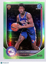 VJ Edgecombe 2025-26 Bowman Chrome Green Refractors #BCV-3 20/99