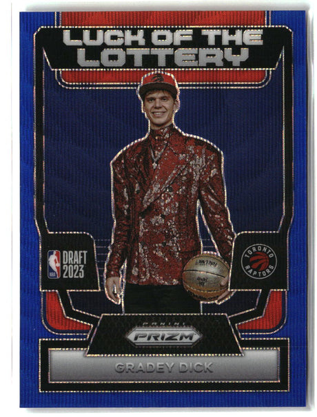 Gradey Dick 2023-24 Panini Prizm Luck of the Lottery Prizms Blue Wave #4