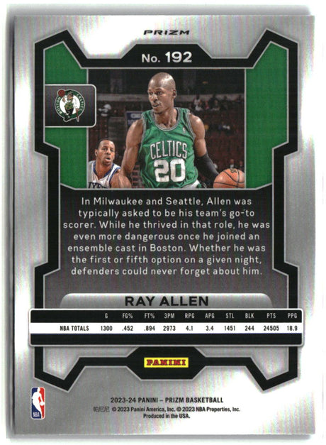 Ray Allen 2023-24 Panini Prizm Prizms Blue Wave #192