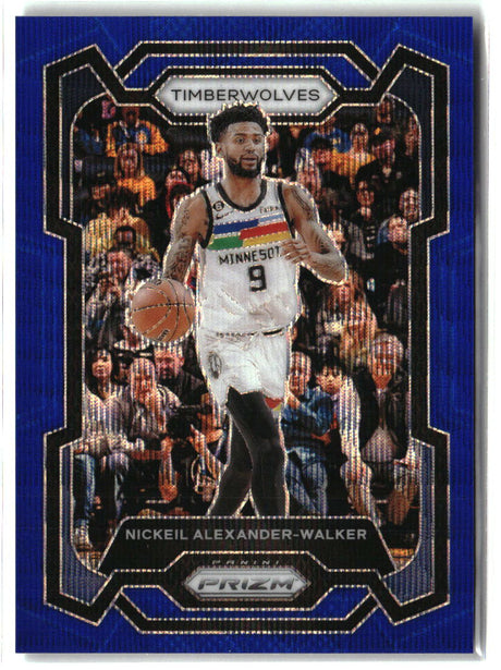 Nickeil Alexander-Walker 2023-24 Panini Prizm Prizms Blue Wave #218