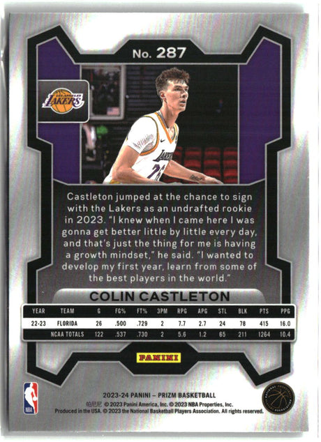Colin Castleton 2023-24 Panini Prizm #287