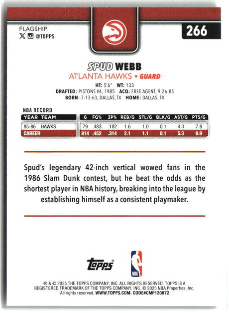 Spud Webb 2025-26 Topps #266