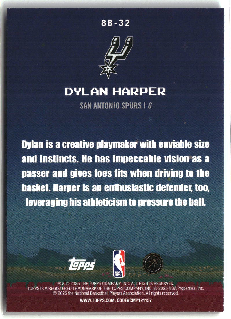 Dylan Harper 2025-26 Topps 8-Bit Ballers #8B-32
