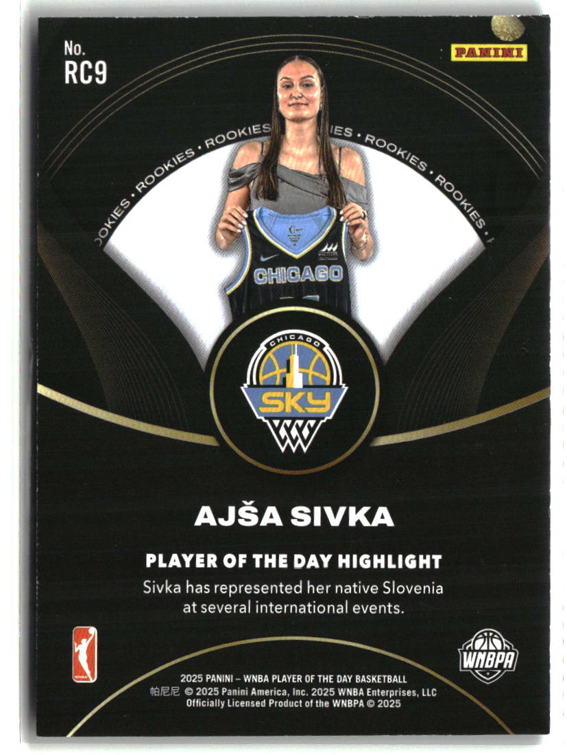 Ajsa Sivka 2025 Panini WNBA Player of the Day Rookies #RC9