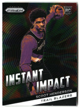 Scoot Henderson 2023-24 Panini Prizm Instant Impact #9