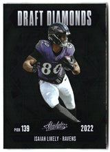 Isaiah Likely 2025 Panini Absolute Draft Diamonds #DD-ILY