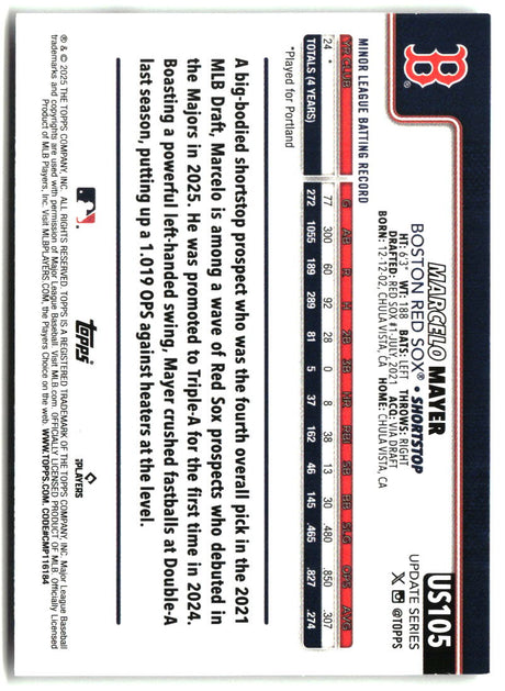 Marcelo Mayer 2025 Topps Update #US105